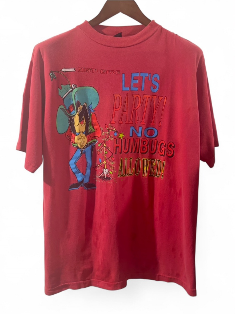 VTG Rare Christmas Humor Single Stitch Graphic T-Shirt Size Men’s XL